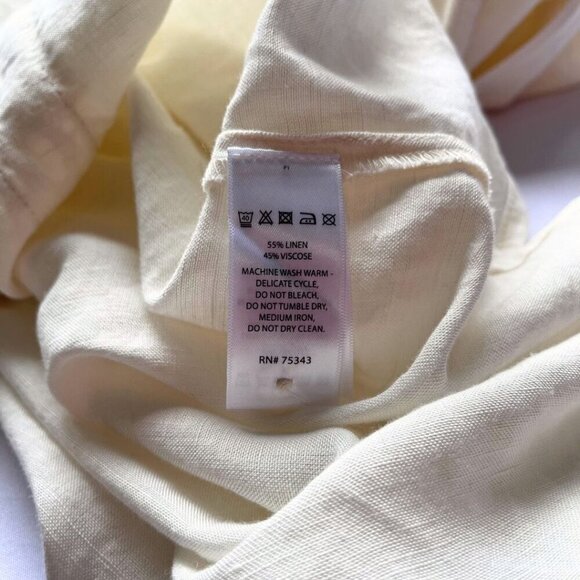 NWT CAROLINE CONSTAS IVORY WHITE LINEN BLEND EMBROIDERED BELTED MAXI SHIRT DRESS - Picture 12 of 13